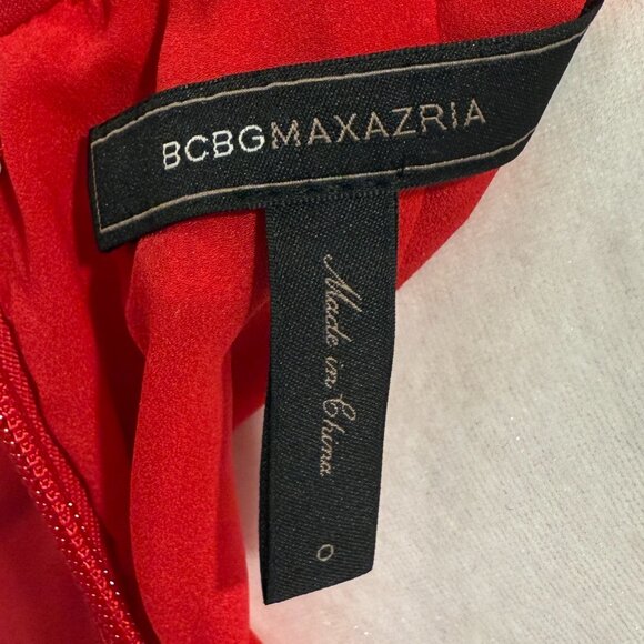 BCBGMAXAZRIA Red Cutout Back Gown - Picture 9 of 10